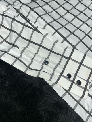 Camisa de cuadros hombre blanca y negra