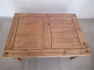 Mesa centro madera rústica maciza