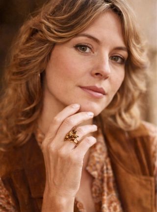 Anello argento placcato oro 70s occhi di tigre