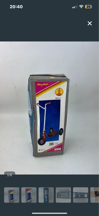 Patinete Coloma 3 Ruedas Hierro Rojo