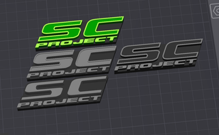 2 Emblemas SC para Rejilla Z900