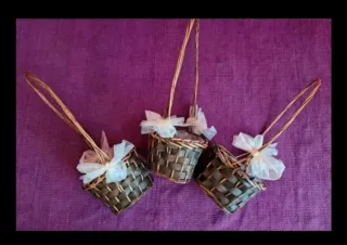 Cestas decorativas de mimbre
