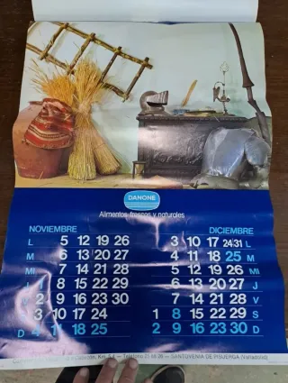 Lote 3 calendarios Danone antiguos
