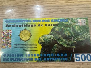 Billetes Archipiélago de Colón 500 y 1000
