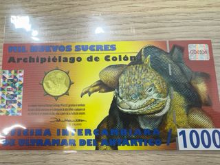 Billetes Archipiélago de Colón 500 y 1000