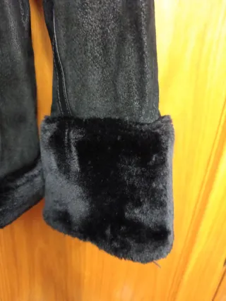 Chaquetón mujer Cortefiel Talla XL Negro