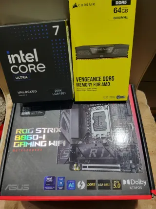 Intel Core Ultra 7 265k ASUS ROG B860-I + Ram DDR5
