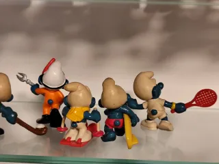 Lote de 5 figuras de Los Pitufos