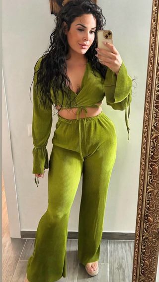 Conjunto Mango verde oliva talla M