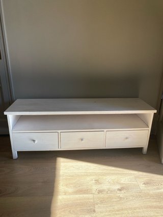 Mueble TV blanco tiza con cajones