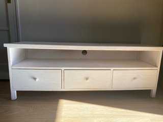 Mueble TV blanco tiza con cajones