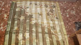 Pañuelo estampado flores y mariposas