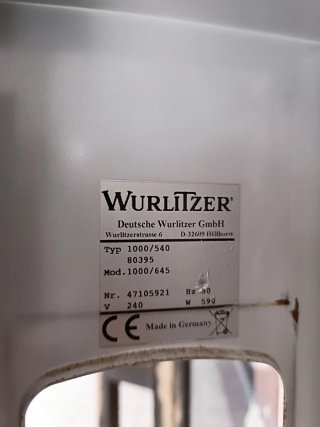Latero Vendo y expendedora Wurlitzer 1000