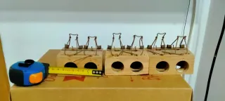Trampas para roedores de madera (3 unidades)