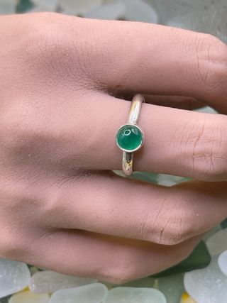 Anillo Plata con Esmeralda