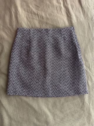 Falda mini estampada blanco y negro