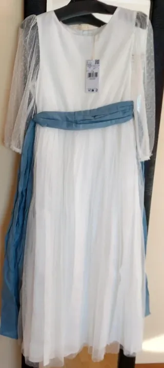 Vestido Mango Comunión Blanco Talla 150