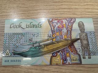 2 Banconote da 3 Dollari Isole Cook