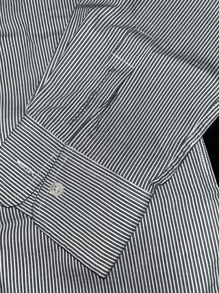 Camisa de rayas negra y blanca hombre