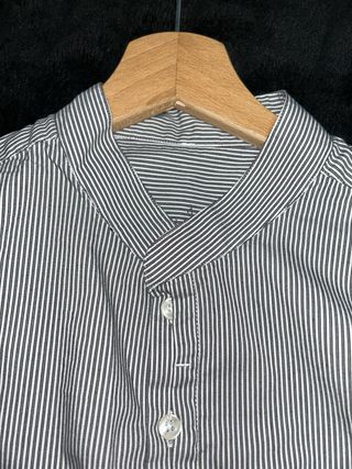 Camisa de rayas negra y blanca hombre