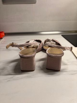 Zapatos Flordeasoka de terciopelo rosa palo nuevos