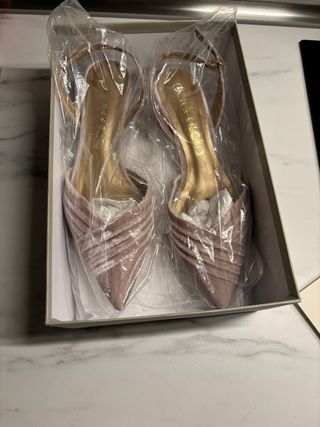 Zapatos Flordeasoka de terciopelo rosa palo nuevos