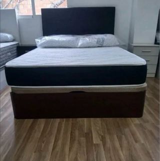 Canapé abatible madera y tela