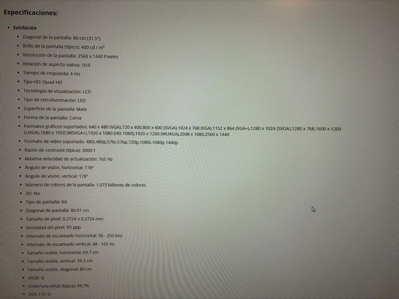 Dell S3220DGF 31.5” 2K Curvo 165Hz FreeSync 2 afbeelding 3