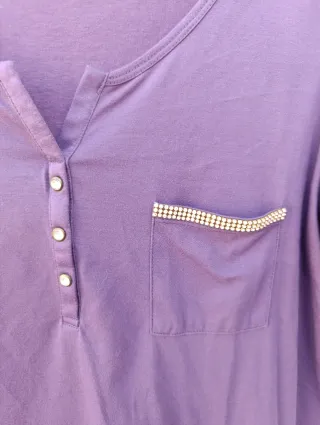 Camiseta Urbana 3/4 con Brillos Talla XXL