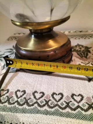 Coppia Lampade Vintage Sfera Vetro Murano