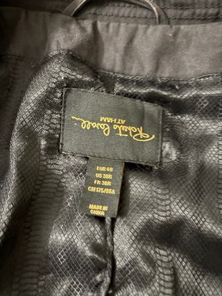 Gabardina Negra Roberto Cavalli