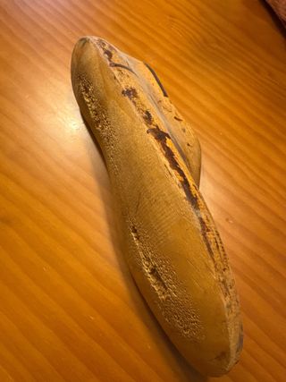 Patines de madera antiguos con ruedas