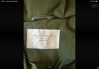 Parka mujer verde con capucha