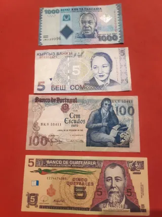 Lote 16 Billetes Diversos Países