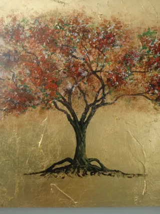 Cuadro árbol pan de oro