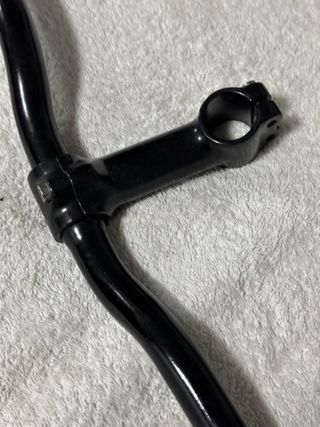 Manillar y potencia bicicleta negro