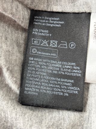 Chaqueta Bomber H&M Negra Talla 164