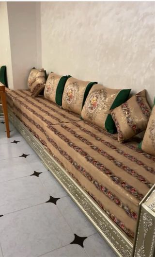 Sdari Marroquí Beige y Dorado