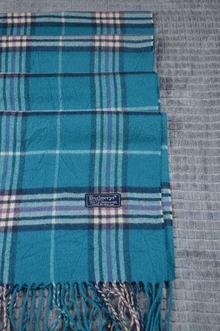 Sciarpa Burberry Tartan Blu e Viola