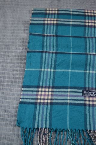 Sciarpa Burberry Tartan Blu e Viola