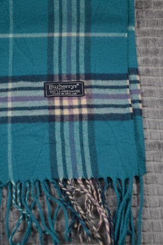 Sciarpa Burberry Tartan Blu e Viola