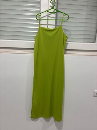 Vestido tirantes H&M verde talla S