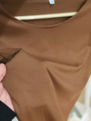 Body manga larga marrón talla M