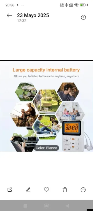 Mini Radio FM/AM/MP3 Portátil