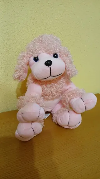 Peluche Perro Caniche Rosa