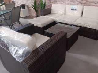Conjunto Sofá Rattan y Mesa ratan TERRAZA JARDIN