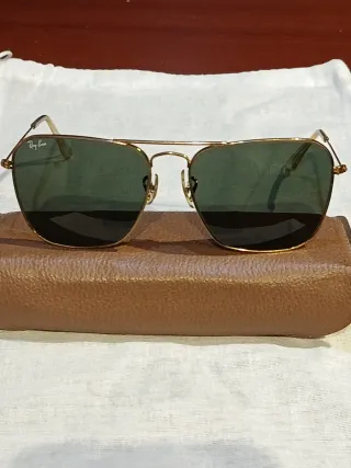 Gafas Ray-Ban Caravan B&L USA Doradas Verdes
