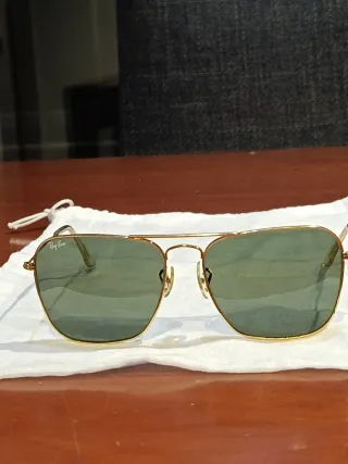 Gafas Ray-Ban Caravan B&L USA Doradas Verdes