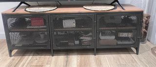 Mueble TV y Estantería Ikea Metálico Madera