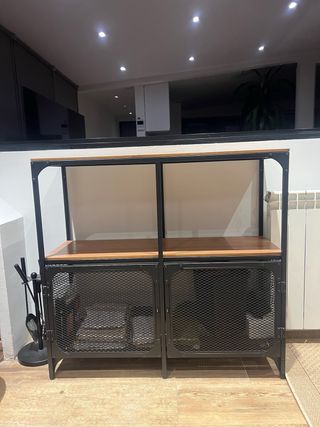 Mueble TV y Estantería Ikea Metálico Madera